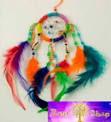 Μικρή Ονειροπαγίδα Rainbow με Χάντρες